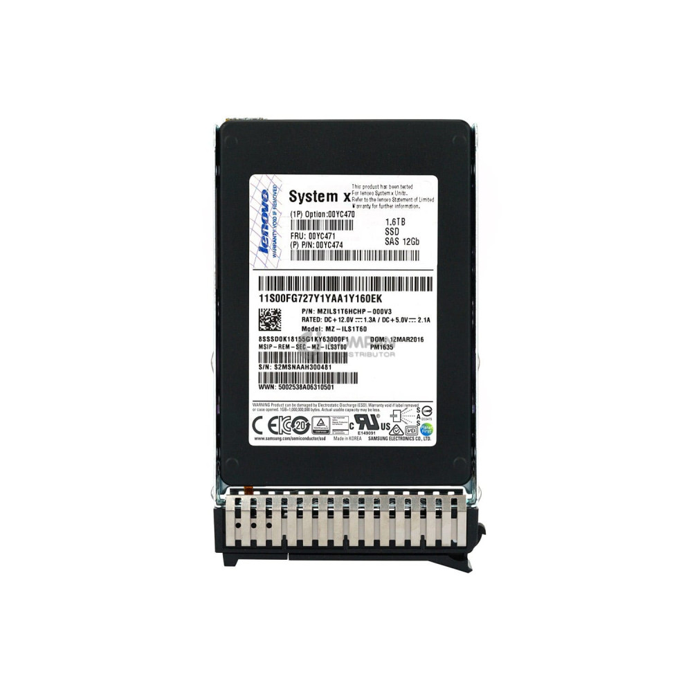 00YC471 LENOVO SSD 1.6TB SAS 12G MLC 2.5" SFF HOT-SWAP